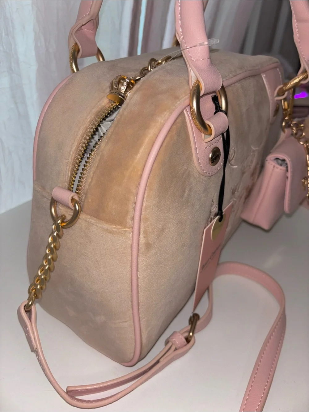 New Juicy Couture Velour Bowler Bag Y2K